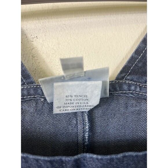 Hot Cotton Marc Ware Blue Denim Overall Maxi Dress Vintage NWT Rare Minimalist M - Picture 2 of 7